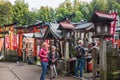 Kyoto in Japan tourist at temple