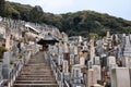 Kyoto - Japanese cemetery Royalty Free Stock Photo