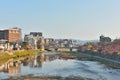 Kyoto Kamo river Kamogawa river side view, Kyoto, Japan Royalty Free Stock Photo