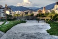 Kyoto, Kamo river and Mt Hiei, Japan