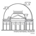 kyoto national museum. Vector illustration decorative design