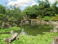 Kyoto Nijo castle gardens Royalty Free Stock Photo