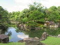 Kyoto Nijo castle gardens Royalty Free Stock Photo