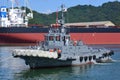 Japan Maritime Self-Defense Force YT-02, YT-58 class Yard Tug boat. Royalty Free Stock Photo