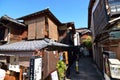 Kyoto street with typical houses