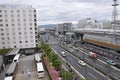 Kyoto, 12th may: Aerial landscape from Hotel Miyako Building in Kyoto City in Japan Royalty Free Stock Photo
