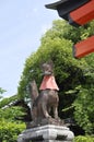 Kyoto, 15th may: Fox Sculpture from Fushimi Inari Taisha Shrine of Kyoto City in Japan