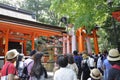 Kyoto, 15th may: Senbon Torii Gate Path from Fushimi Inari Taisha Shrine area of Kyoto City in Japan