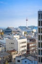 Kyoto, Japan - Nov 29, 2019: Kyoto tower and the city skyline. The modern side of Kyoto.