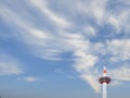 Kyoto tower and cloud blue sky