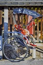 Kyoto Travel Attraction. Trishaw for Tourist`s Transportation in Kyoto