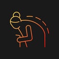 Kyphosis gradient vector icon for dark theme