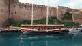 Kyrenia Castle and historical old harbour in Kyrenia, North Cyprus Royalty Free Stock Photo