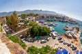 KYRENIA, CYPRUS - JULY 05, 2015: Harbor view from the Kyrenia Ca