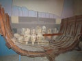 Kyrenia, northern Cyprus, reconstruction of an antique Greek ship from the remains found.