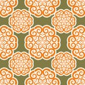 Kyrgyz pattern. Traditional national pattern of Kyrgyzstan. Text