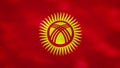 Kyrgyz dense flag fabric wavers, background loop