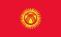 Kyrgyzstan flag vector.Illustration of Kyrgyzstan flag