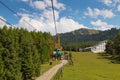 Kyrgyzstan, Karakol ski resort - August 22, 2019. Summer mountain landscape high in the mountains