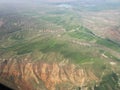 Kyrgyzstan. Mount Tianshan. The view from the aircraft. Royalty Free Stock Photo