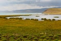 Kyrgyzstan, mountains scenery Song Kol lake Royalty Free Stock Photo