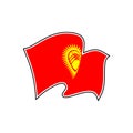 Kyrgyzstan vector flag. National symbol of Kyrgyzstan