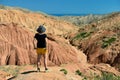 Kyrgyzstan, View on the Fairytale canyon "Skazka" near Issyk Kul Lake