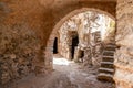 Kythira Kastro of Milopotamos Kato Chora Ionian islands Greece. Venetian castle at Kythera