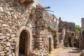 Kythira Kastro of Milopotamos Kato Chora Ionian islands Greece. Venetian castle at Kythera Royalty Free Stock Photo