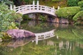 Kyu-yasuda garden, a small japanese stroll garden located in Ryogoku. Tokyo. Japan