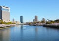 Kyu-Yodo River, Osaka, Japan during the spring season