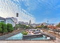 Outdoor model of the Dejima island known as Tsukishima in the Nagasaki city of Kyushu.