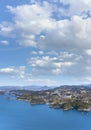 Bird`s-eye view from Tenkaiho Observatory of Sasebo coasts and KujÃÂ«kushima islands in Nagasaki, KyÃÂ«shÃÂ«.