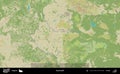 Kyustendil outlined, Bulgaria. Topographic Humanitarian Royalty Free Stock Photo