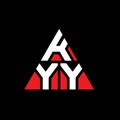 KYY triangle letter logo design with triangle shape. KYY triangle logo design monogram. KYY triangle vector logo template with red Royalty Free Stock Photo