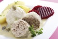 KÃÂ¶nigsberger Klopse, meatballs with caper sauce Royalty Free Stock Photo