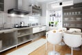 Contemporary Kitchen arrangement Royalty Free Stock Photo