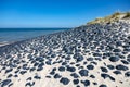 Coastside with stones for coast protection Royalty Free Stock Photo