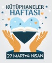 KÃÂ¼tÃÂ¼phaneler haftasi kutlu olsun 29 mart 4 nisan. Translate: happy libraries week 29 march 4 april