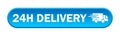 24 hour delivery icon button Royalty Free Stock Photo