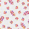 L Abstract geometric seamless pattern. Stylish dotted pixel background Royalty Free Stock Photo