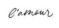 L amour modern brush calligraphy, hand drawn text.