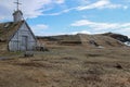 L`Anse aux Meadows - Viking`s settlement, Newfoundland, Canada Royalty Free Stock Photo