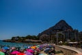 l beach landscape in Calpe, Spain on a summer sunny holiday day Royalty Free Stock Photo