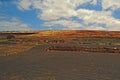 L calm summer cloudy landscape from the Spanish Canary Island Lanzarote Royalty Free Stock Photo