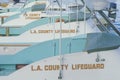 L.A. County Lifeguard boats in Marina Del Rey, California