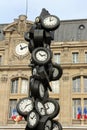 L`Heure de Tous monument, Saint-Lazare train station, Paris Royalty Free Stock Photo
