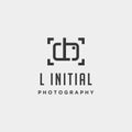 l initial photography logo template vector design Royalty Free Stock Photo