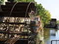 L`Isle-sur-la-Sorgue Water wheel on the city canal isle sur la sorgue Vaucluse France Royalty Free Stock Photo