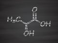 L-lactide PLA precursor molecule. Used in synthesis of polymeric polylactic acid (polylactide, polylactate) plastic